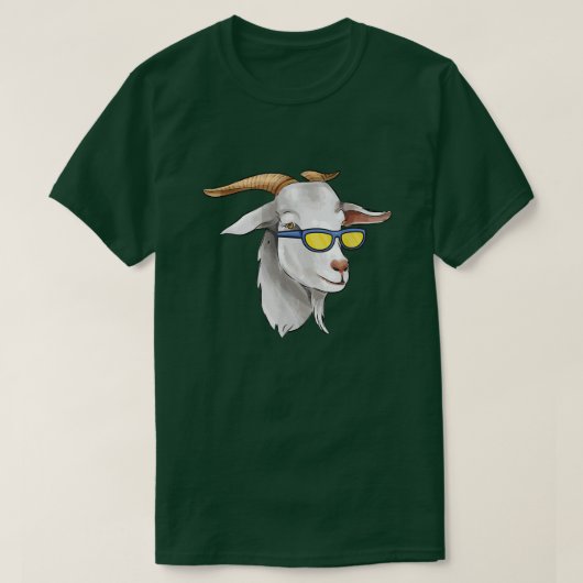 Kute Hippie Goat Head-design, het grootste deel va T-shirt (Design voorkant)