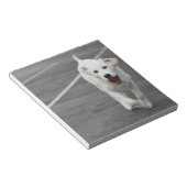 Kute hond op een notitieblok (Schuin)