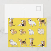 Kute honden aanpassen briefkaart (Voorkant / Achterkant)