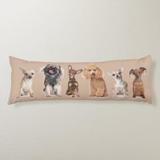 Kute honden Body Pillow Lichaamskussen (Voorkant)