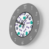 Kute honden en Botten thema wandsluiting Grote Klok (Hoek)