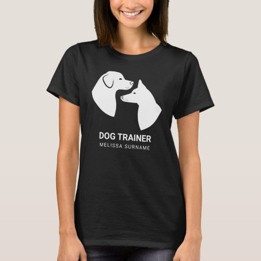 Kute honden in witte vorm - Aangepaste hondenconta T-shirt (Voorkant)