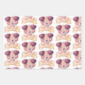 Kute honden met Botten Inpakpapier Vel (Voorkant 2)