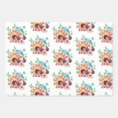 Kute honden met Botten Inpakpapier Vel (Voorkant 3)