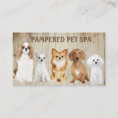 Kute honden op Visitekaartje van de Fence Pet Groo (Voorkant)