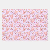 Kute honden Varkens Kippen Papier set van 3 Inpakpapier Vel (Voorkant 3)