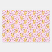 Kute honden Varkens Kippen Papier set van 3 Inpakpapier Vel (Voorkant 2)