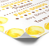 Kute Honey Bee 1e verjaardag Stats Milestone Poster (Hoek)