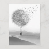 Kute Hot Air Ballon Dandelion Seeds Baling Briefkaart (Voorkant)