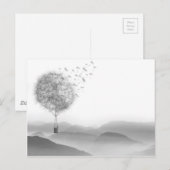 Kute Hot Air Ballon Dandelion Seeds Baling Briefkaart (Voorkant / Achterkant)