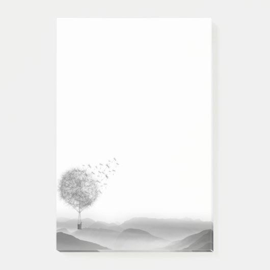 Kute Hot Air Ballon Dandelion Seeds Baling Post-it® Notes (Voorkant)