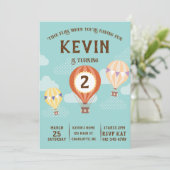 Kute Hot-Air ballon, zaterdag. Kaart (Staand voorkant)