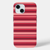 Kute hotroze strepen Case-Mate iPhone case (Achterkant)
