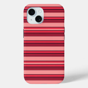 Kute hotroze strepen iPhone 15 case