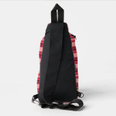 Kute hotroze strepen sling bag (Achterkant)