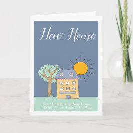 Kute House en Tree Thuisgepersonaliseerde nieuwe w Kaart