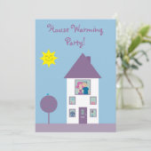 Kute &  House Warming Party Kaart (Staand voorkant)