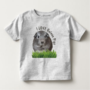 Kute ik hou van Guinee Varkens Aangepaste grijze t Kinder Shirts