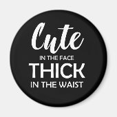 Kute in het gezicht dik in de wastafel magneet (Voorkant)