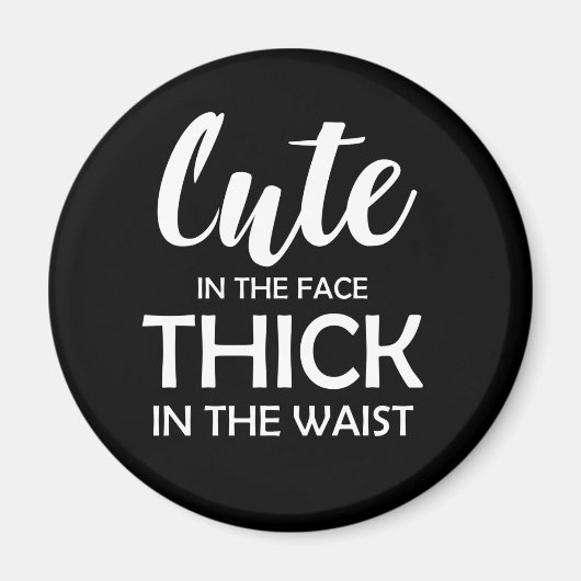 Kute in het gezicht dik in de wastafel magneet (Voorkant)