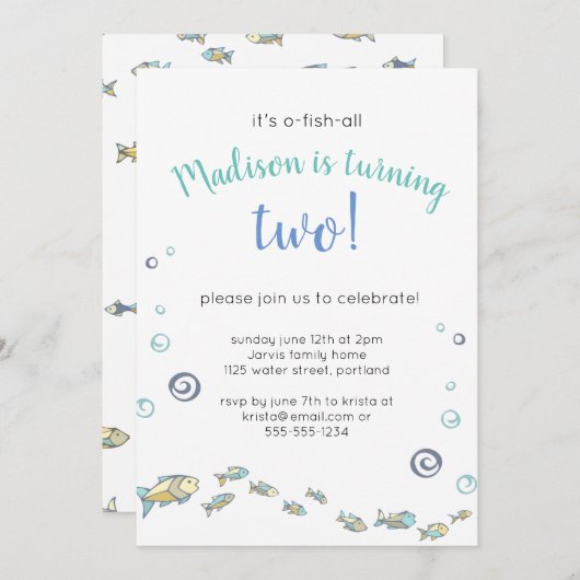 Kute in het kader van de uitnodiging tot het indie (Voorkant / Achterkant)