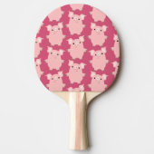 Kute Inquisitive Cartoon Pigs Ping Pong Paddle Tafeltennisbatje (Voorkant)