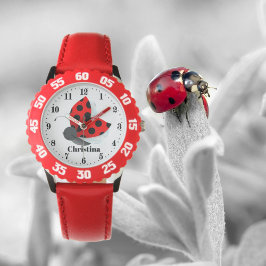 Kute insect lady bug horloge