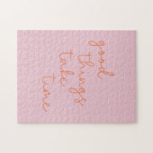 Kute Inspirerend prijsopgave in roze en Oranje Legpuzzel (Horizontaal)