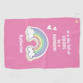 Kute Inspirerend Rainbow Quote - Kinder Golfhanddo Golfhanddoek (Horizontaal)