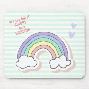 Kute Inspirerend regenboogquote - Kinder Muismat