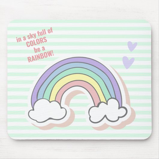 Kute Inspirerend regenboogquote - Kinder Muismat (Voorkant)