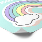 Kute Inspirerend regenboogquote - Kinder slaapkame Poster (Hoek)