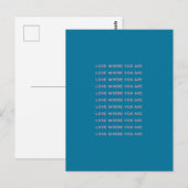 Kute Inspirerend Uplifting Words Typography Blue Briefkaart (Voorkant / Achterkant)