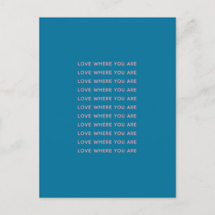 Kute Inspirerend Uplifting Words Typography Blue Briefkaart
