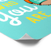 Kute Inspirerend vogel in Fedora: Wees wie je bent Poster (Hoek)