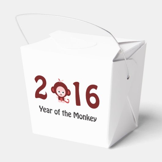 Kute jaar 2016 van de aap bedankdoosjes (Achterkant)