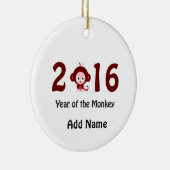 Kute jaar 2016 van de aap keramisch ornament (Rechts)