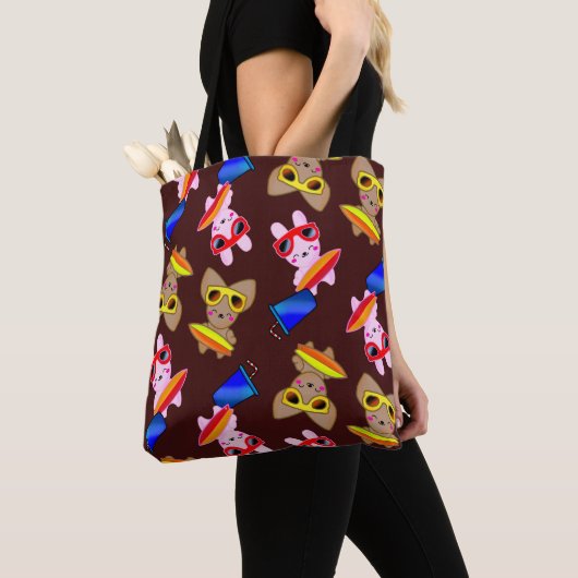 Kute Japan Kawaii Style Sweet Rabbit met Fox Tote Bag (Dichtbij)