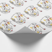 Kute Japans Lucky Cat Art Wrapping Paper Cadeaupapier (Hoek)