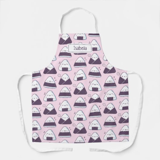 Kute Japanse voedselriet Onigiri Rice Balls Patter Schort (Voorkant)