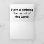 Kute jongen in de cartoon van raketten kaart (Binnen)