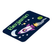 Kute jongen in de cartoon van raketten magneet (Linkerzijde)