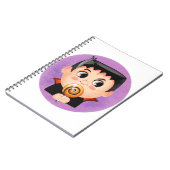 Kute jongen in een vampier Halloween kostuum Notitieboek (Linkerzijde)