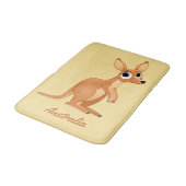 Kute Kangaroo aangepaste tekstbadmatten Badmat (Gekanteld)