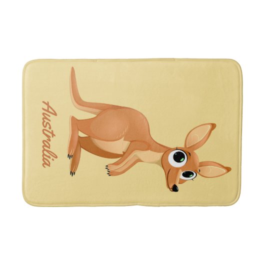 Kute Kangaroo aangepaste tekstbadmatten Badmat (Voorkant)
