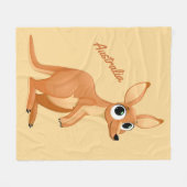 Kute Kangaroo aangepaste tekstdekens Fleece Deken (Voorkant (Horizontaal))