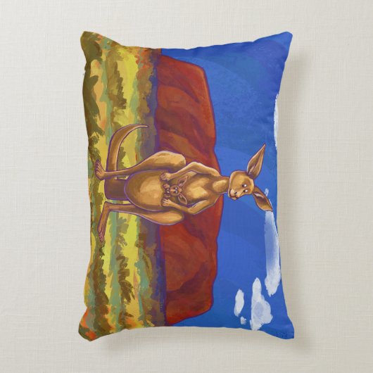 Kute Kangaroo en Baby koppen en nagels Accent Kussen (Voorkant(Verticaal))