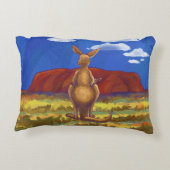 Kute Kangaroo en Baby koppen en nagels Accent Kussen (Achterkant)