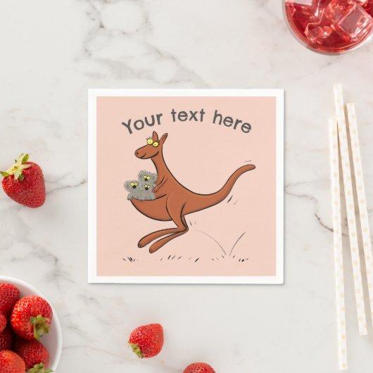Kute Kangaroo met cartoon van koalas Servet (Insitu)