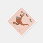 Kute Kangaroo met cartoon van koalas Servet (Hoek)